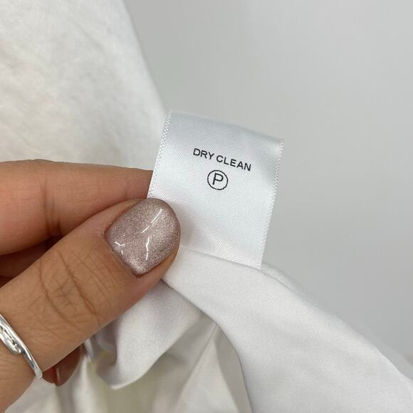 Lovers and Friends | Moira Mini Dress in White Strapless Satin Feather Trim XS - Picture 13 of 13